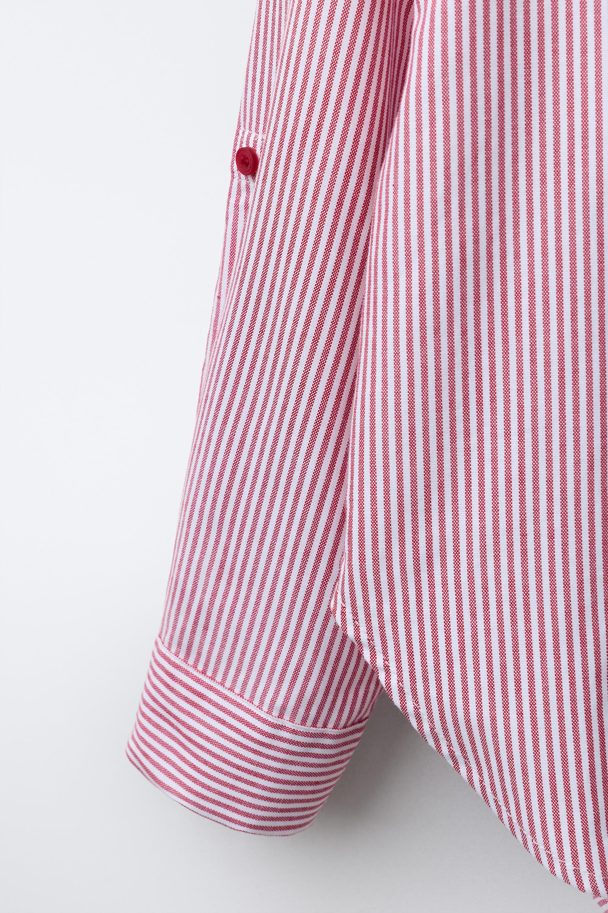 PACK CHEMISE À RAYURES AVEC T-SHIRT EN CÔTELÉ ET COL CONTRASTE